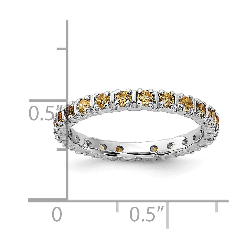 Sterling Silver Stackable Expressions Citrine Ring