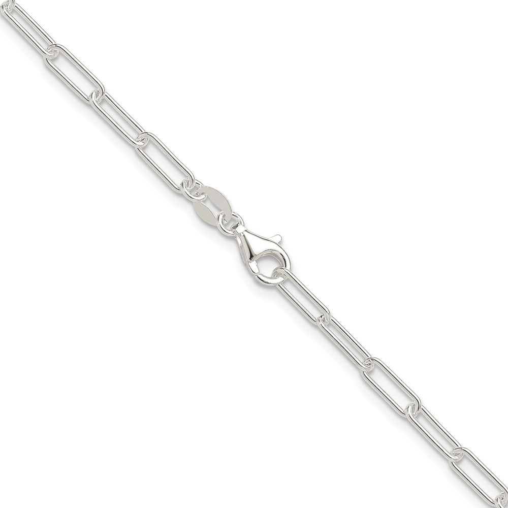 Sterling Silver Polished 3.15mm Paperclip Chain 18 Inches