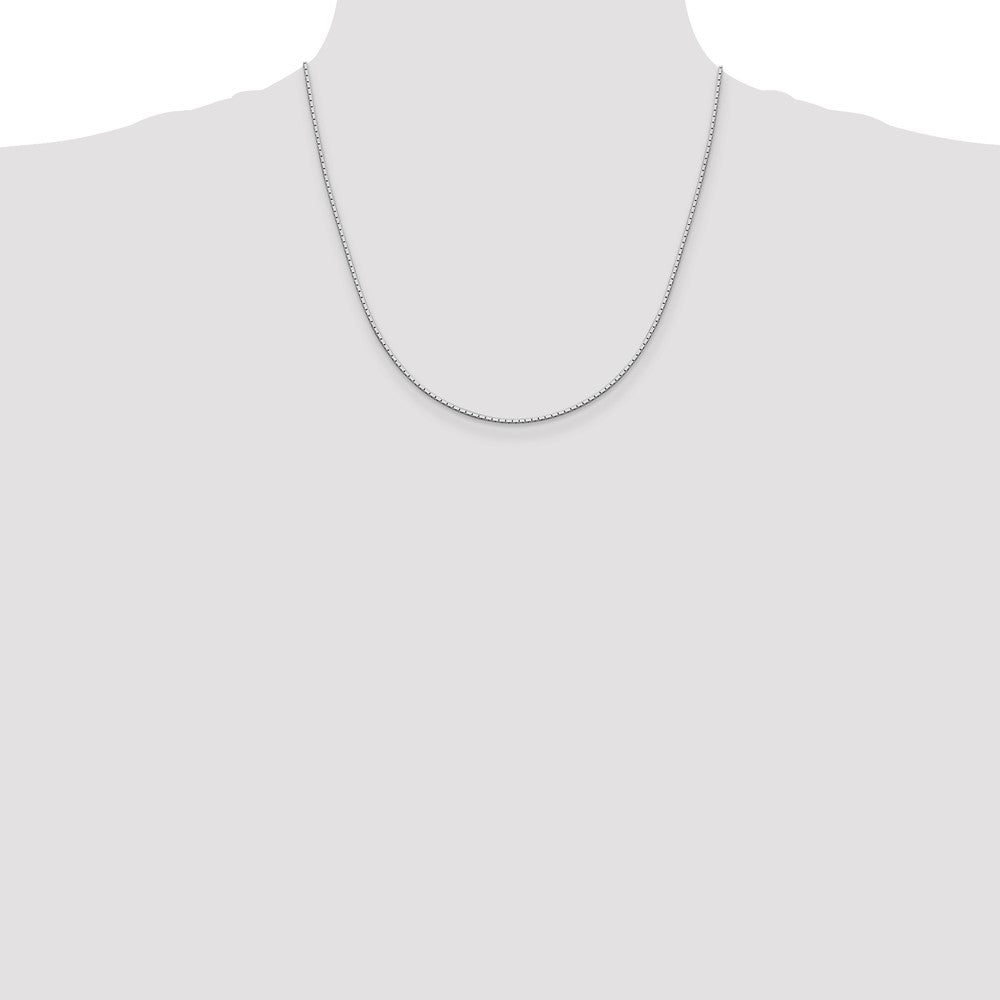 Sterling Silver 1.25mm Mirror Box Chain 20 Inches
