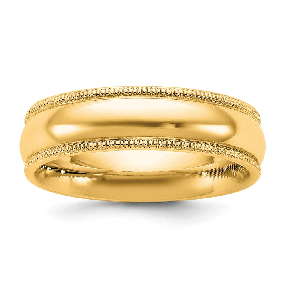 14KY 5.5mm Milgrain Comfort Fit Band Size 11