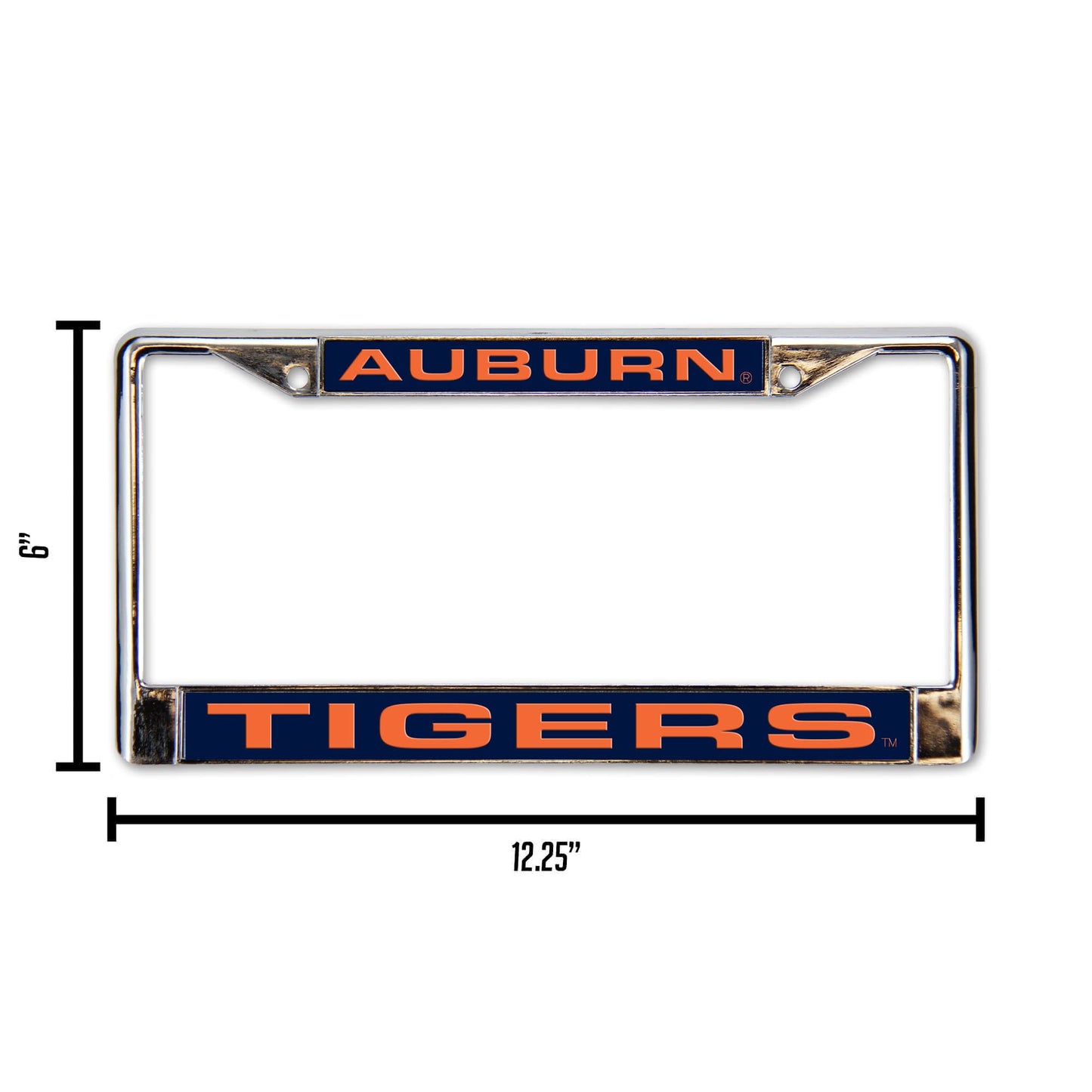 Auburn-Tiger's Chrome Metal Laser Cut License Plate Frame