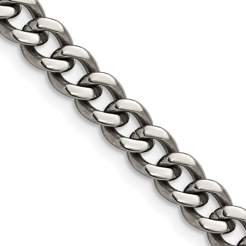 Titanium Polished 7.5mm 20in Curb Chain