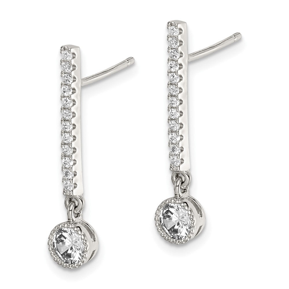 Majestic Sterling Silver Rhodium-plated 8-9mm Pink Imitation Shell Pearl Stud Earrings
