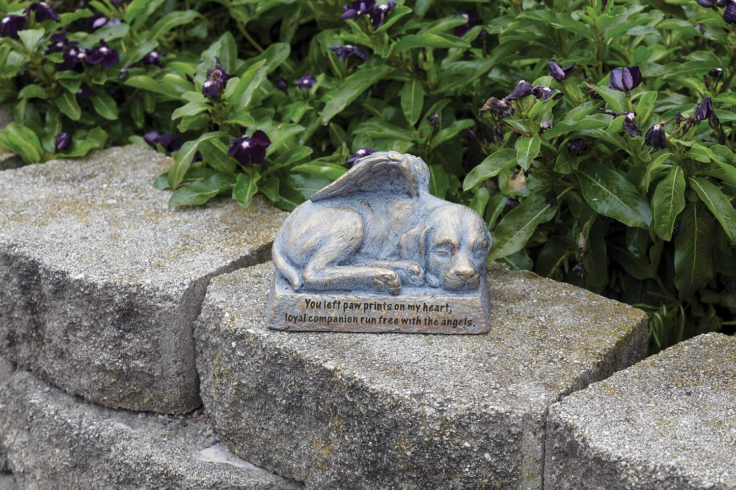 Home & Garden Dog With Wings Polyresin Bereavement Statue Pet 12878