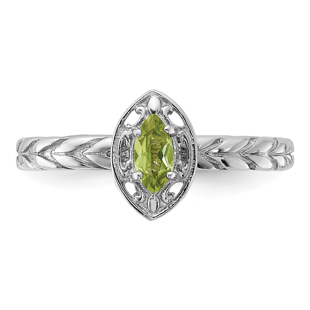 Sterling Silver Stackable Expressions Peridot Ring