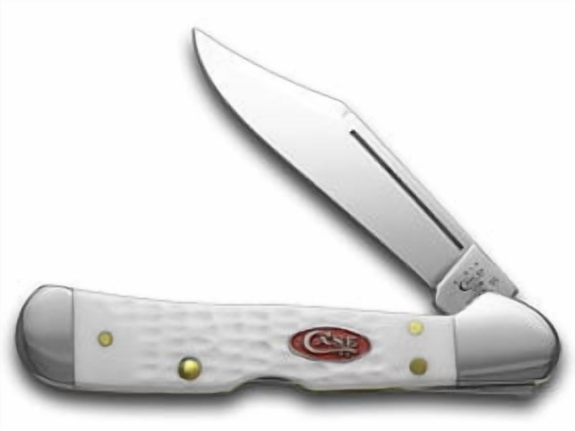 Case XX Knives Jigged White Delrin Mini Copperlock Pocket Knife