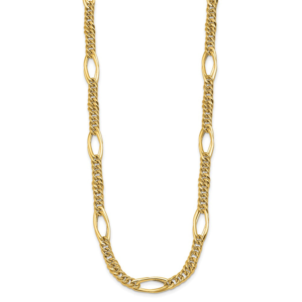 14k Polished Fancy Link Necklace
