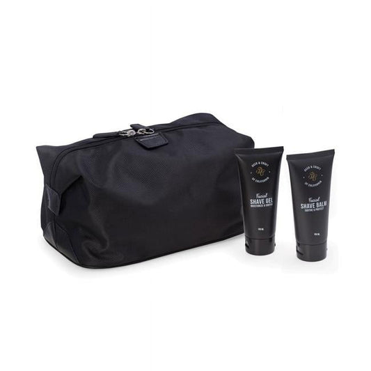 Black Travel Set - Facial Cleanser, Shave Gel and Balm