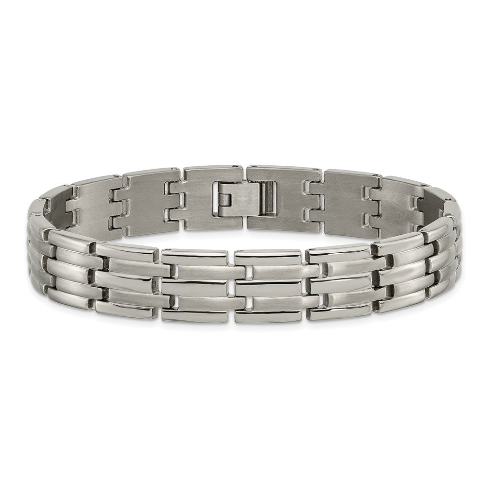 Titanium Brushed and Polished 8.5in Bracelet 8.5 inches