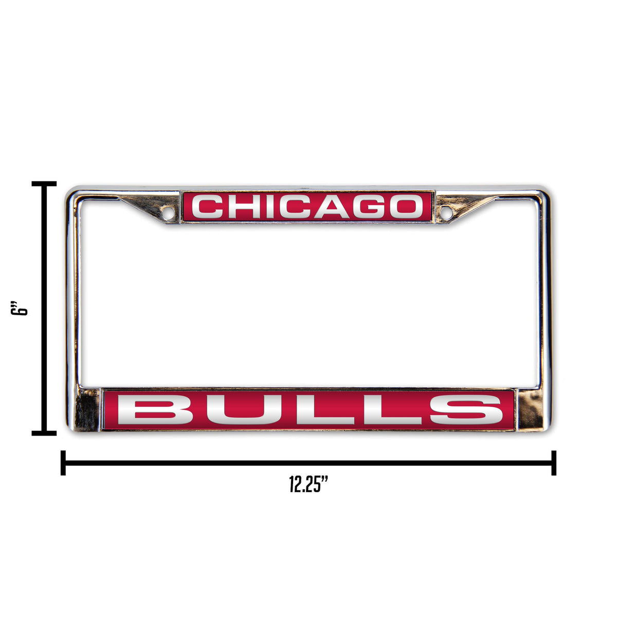 Chicago Basketball Bull's Chrome Metal Laser Cut License Plate Frame
