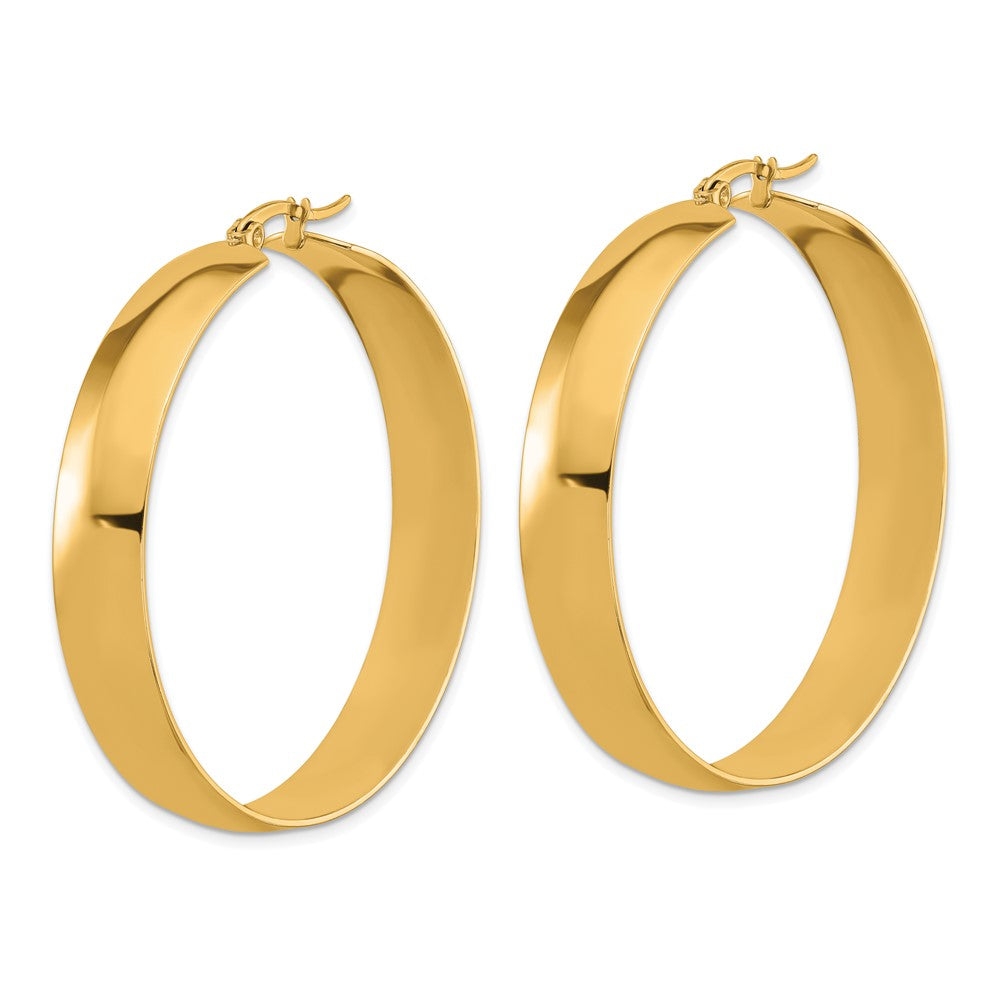 Chisel Stainless Steel Polished Yellow IP-plated 9mm Hoop Earrings