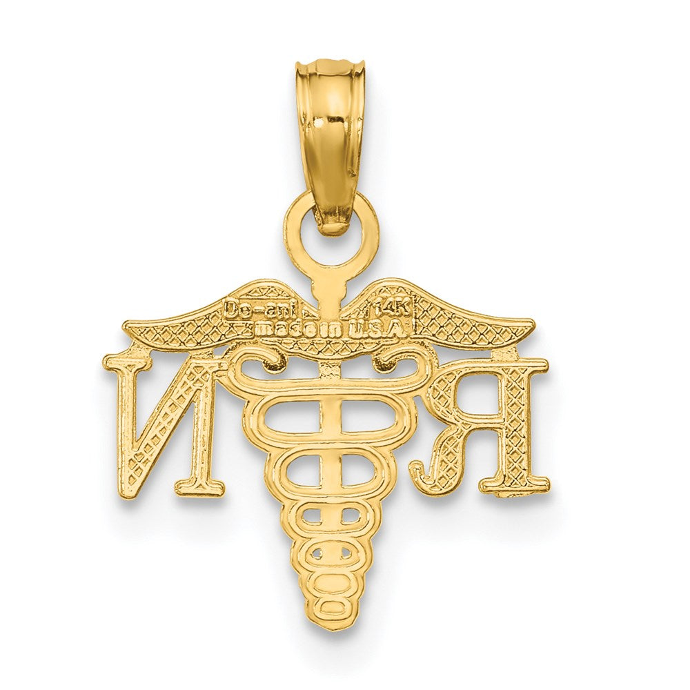 14K RN Caduceus Charm