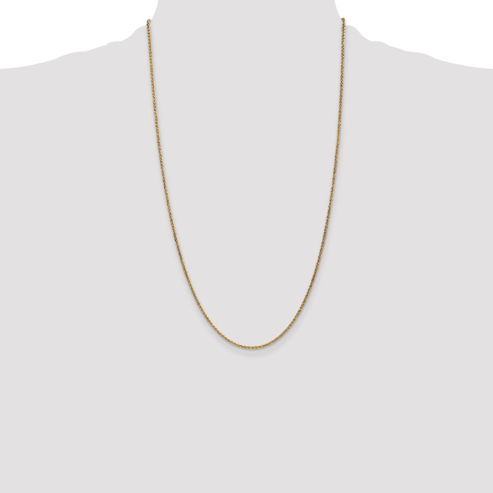 14K 26 inch 1.7mm Spiga with Lobster Clasp Chain