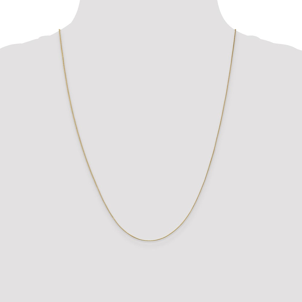 10k .5mm Baby Box with Lobster Clasp Chain