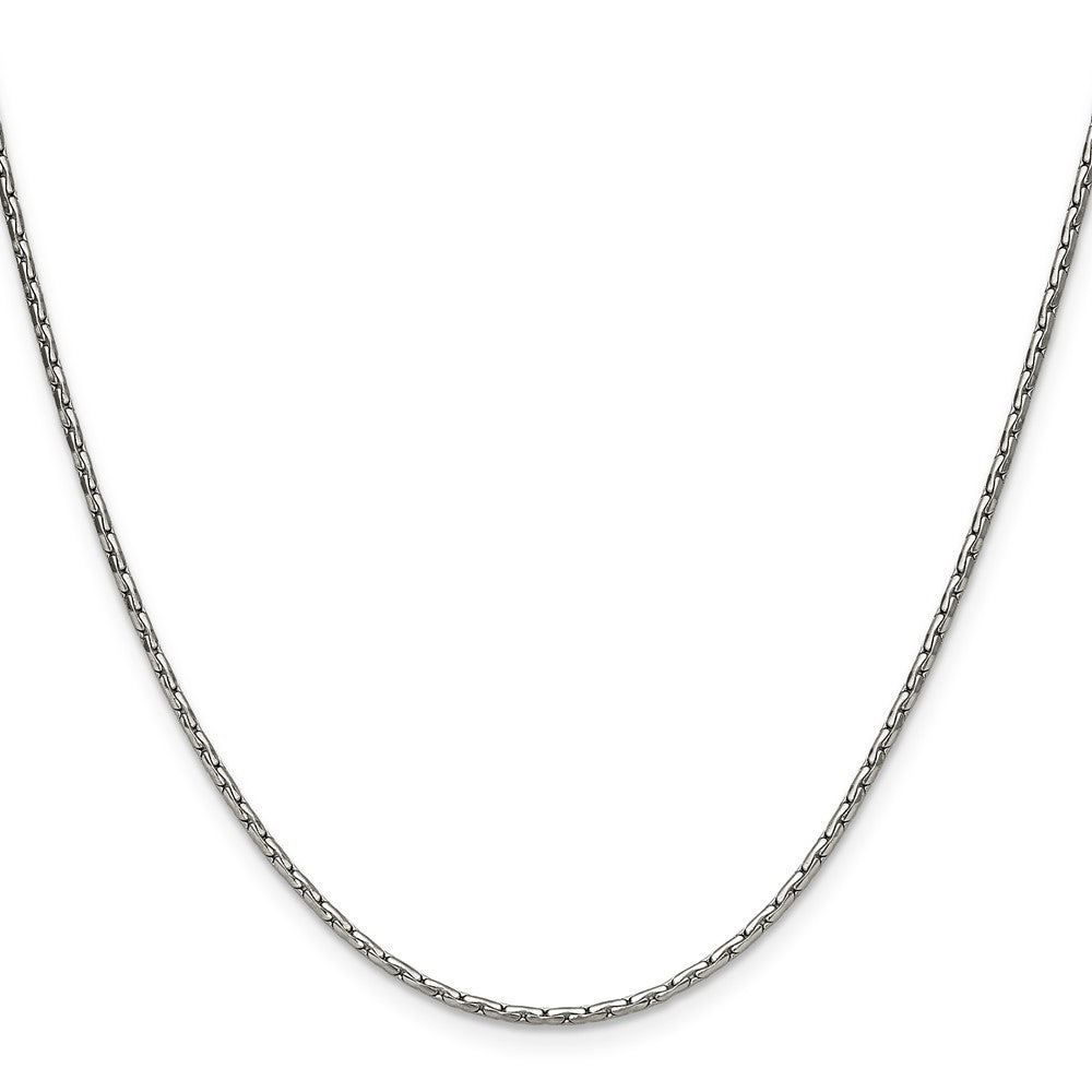 Chisel Stainless Steel Polished 1.5mm 20 inch Oval Box Chain Necklace