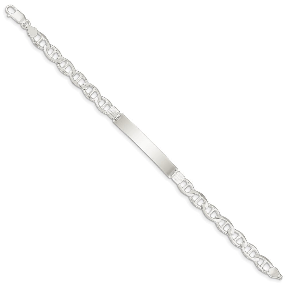 Sterling Silver Anchor ID Bracelet 8 inches