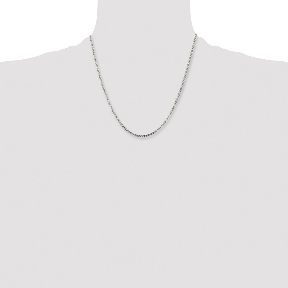 Stainless Steel Polished 2.5mm 20in Franco Chain