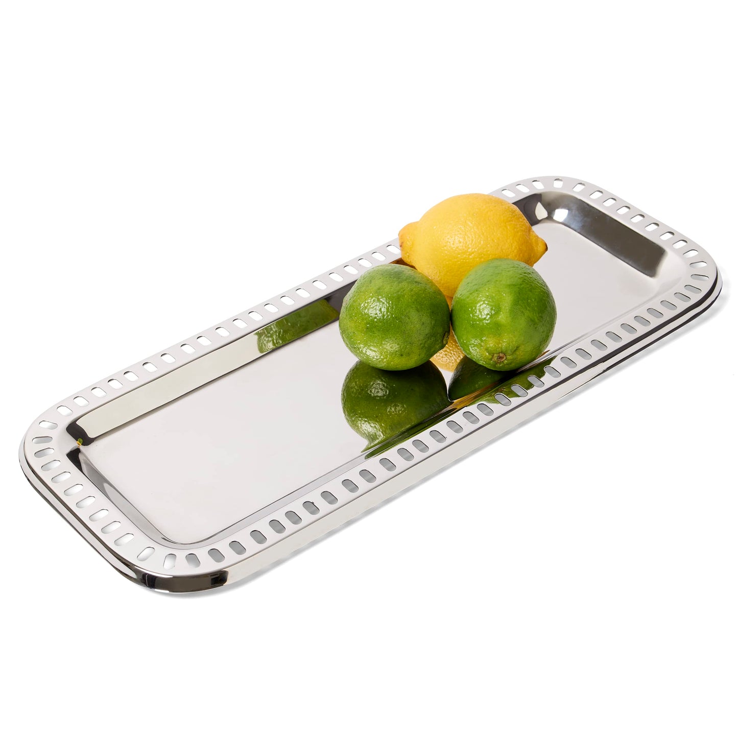 Leeber Rectangular Arden Pierced Tray, 15 X 6.5