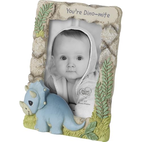 Precious Moments Hand-painted Resin Triceratops Dinosaur 4x6 Photo Frame