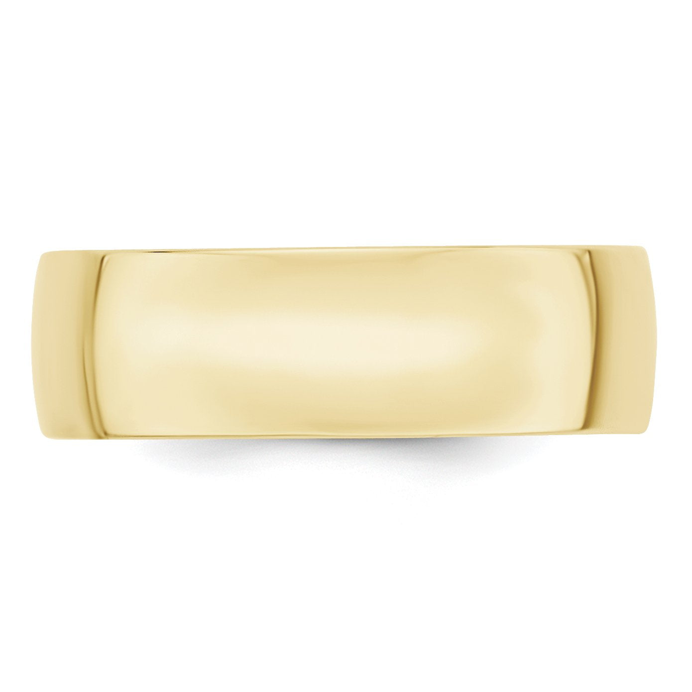 10k Yellow Gold 7mm Lightweight Comfort Fit Wedding Band Size 7.5