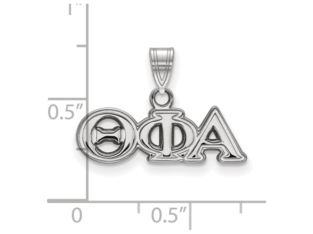 Sterling Silver Official Licensed Greek Sororities Theta Phi Alpha (???) Small Pendant