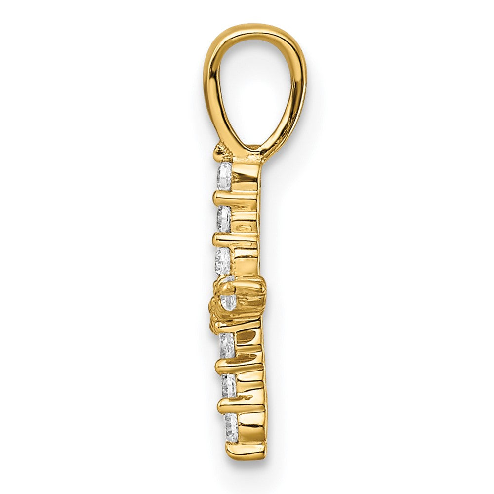 14k 1/8 carat Lab Grown Diamond VS/SI+ G+ Letter X Initial Pendant
