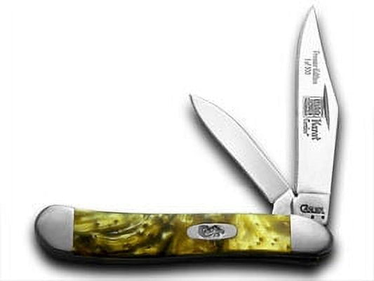 Case XX Knives 24K Gold Genuine Corelon 1/500 Peanut Pocket Knife 922024KT