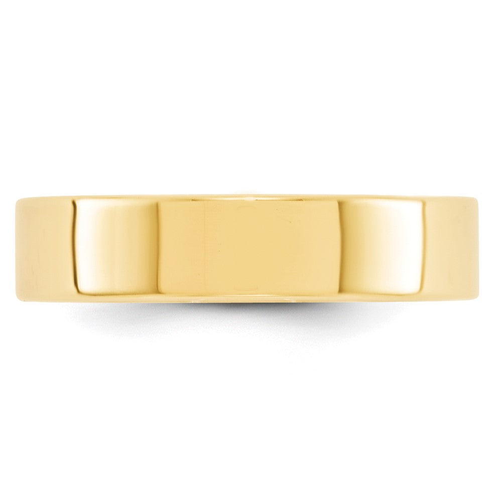 10k Yellow Gold 5mm Lightweight Flat Wedding Band Size 8.5