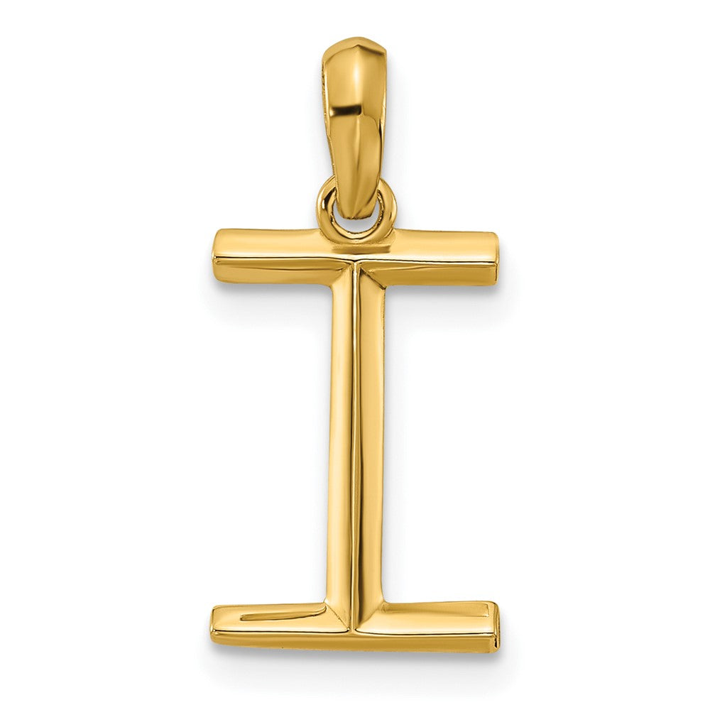 14k Yellow Gold Fancy Letter I