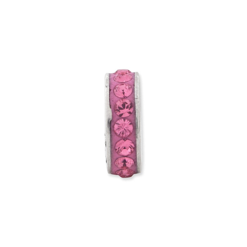 Sterling Silver Reflections Oct Single Row Preciosa Crystal Bead
