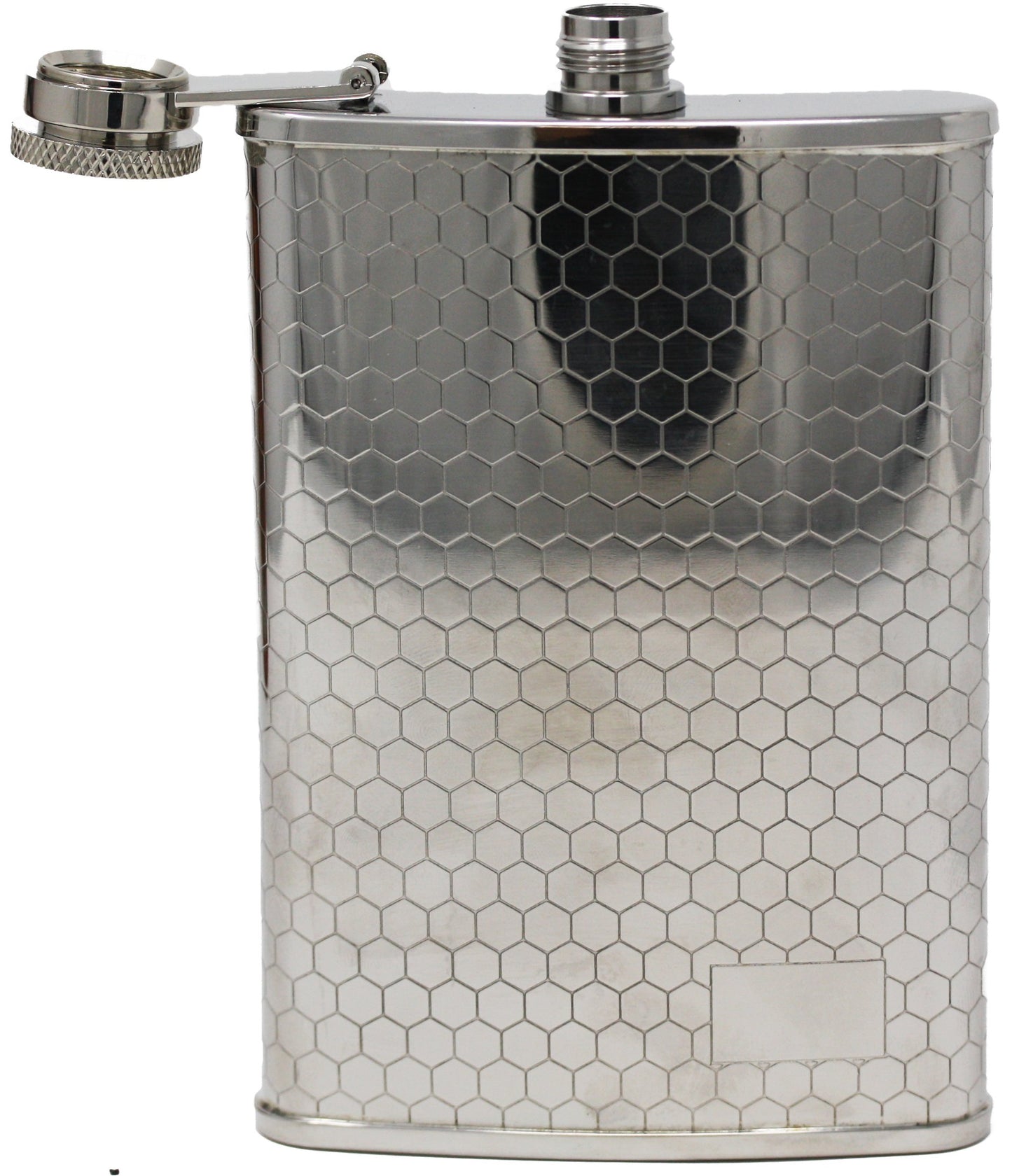 Stainless Steel Pocket Alcohol Liquor Flask in Etched Print