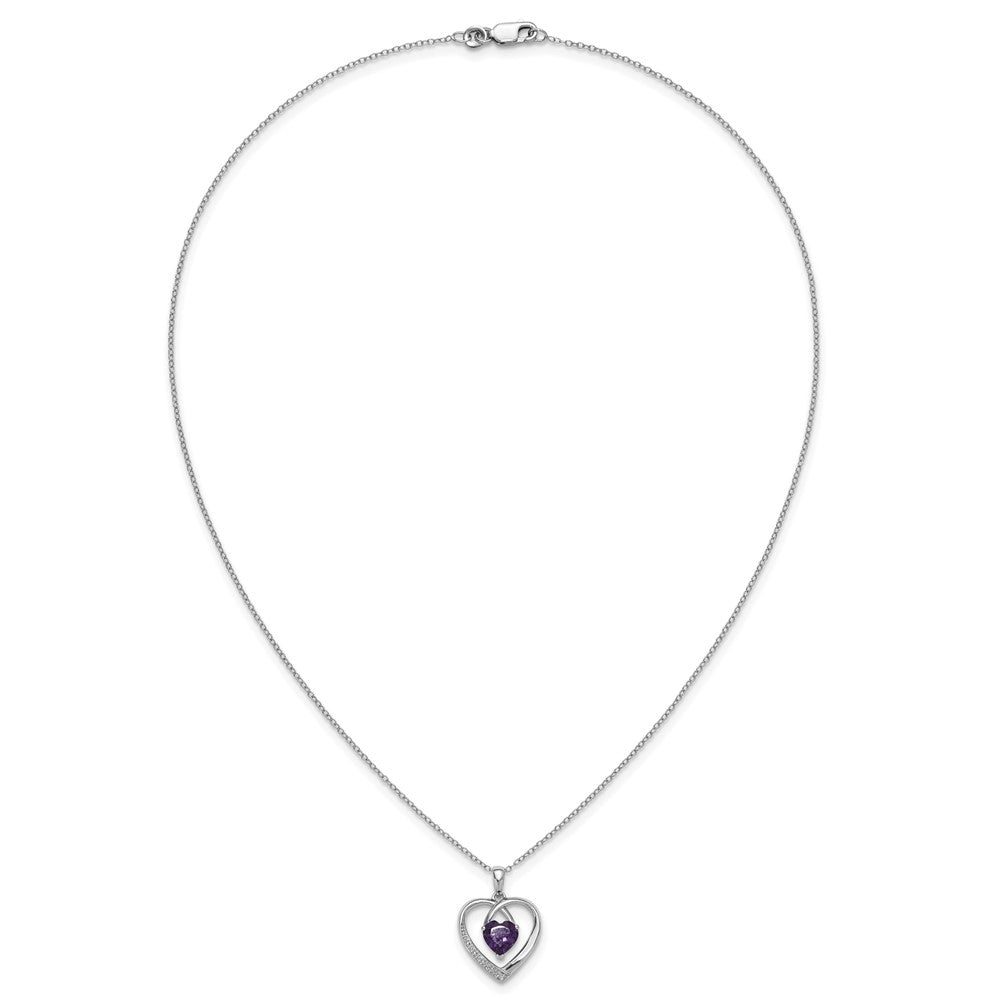 SS Amethyst & Diamond Pend