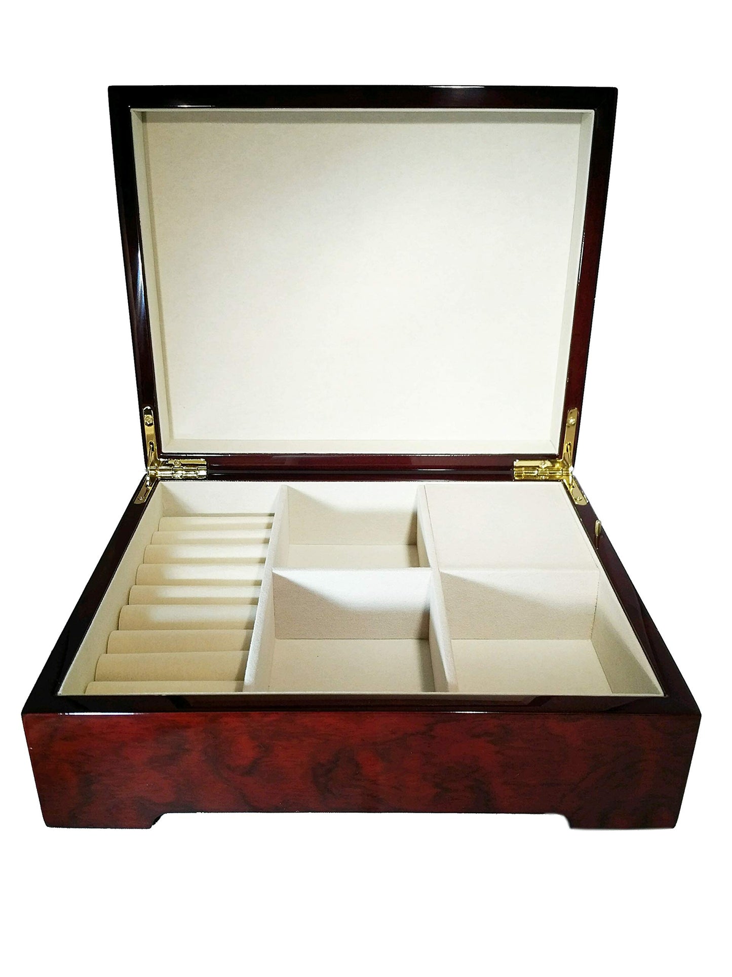 San Francisco Music Box Co. Monet Water Lilies High Gloss Burlwood Finish (Plays Waltz of the Flowers) Wooden Music Box Q-GM22007