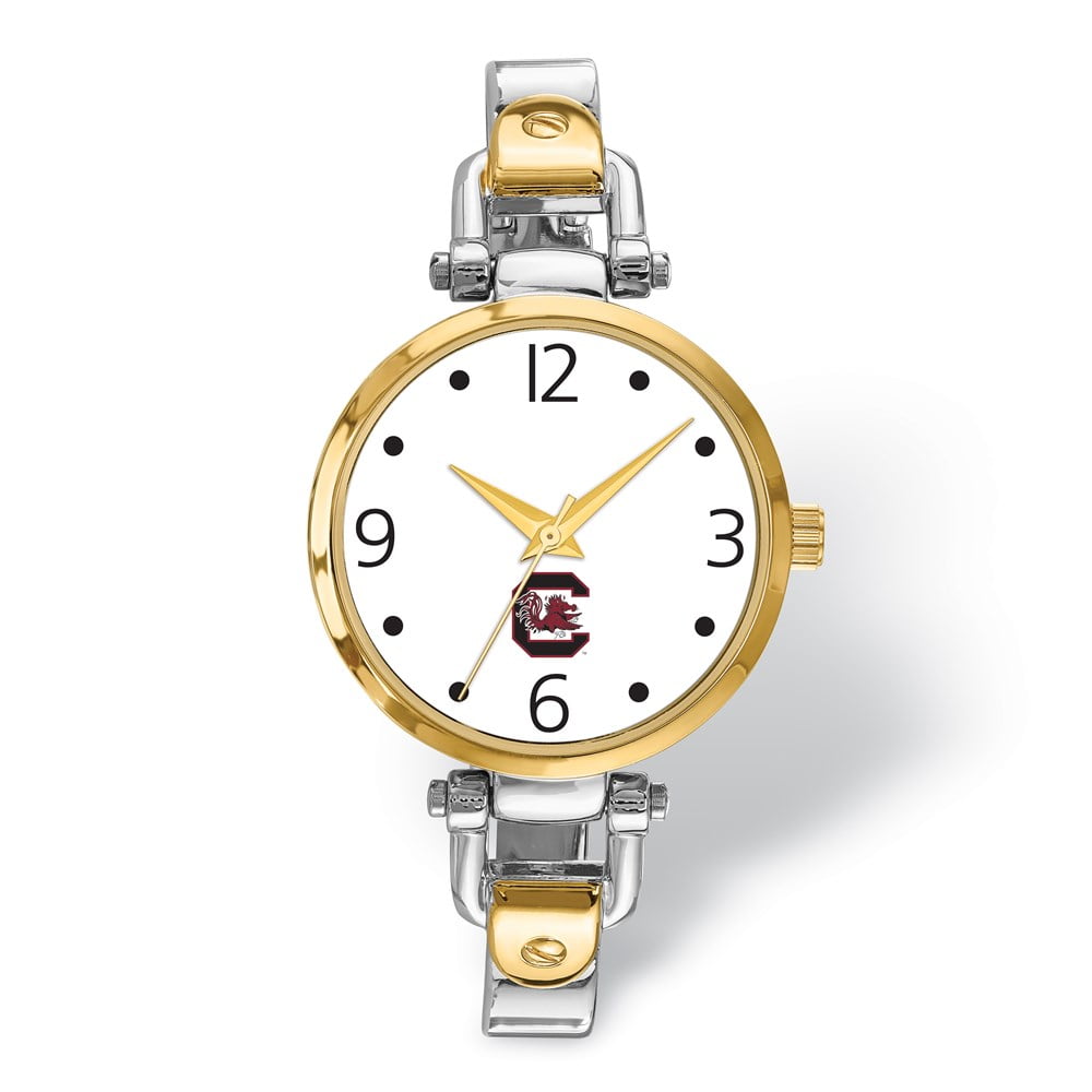 LogoArt University of South Carolina Elegant Ladies 2-tone Quartz Bracelet Watch Q-USO172