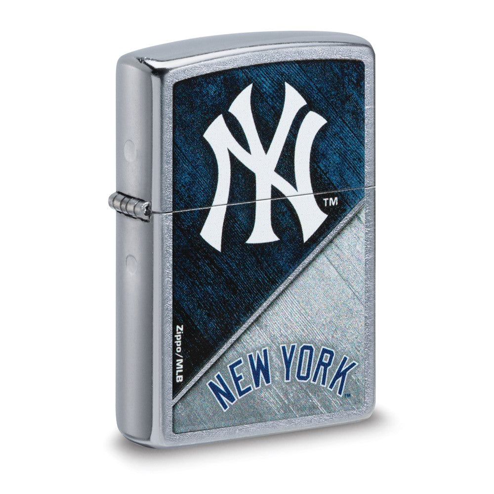 Zippo Street Chrome New York Yankees Color Image MLB Lighter