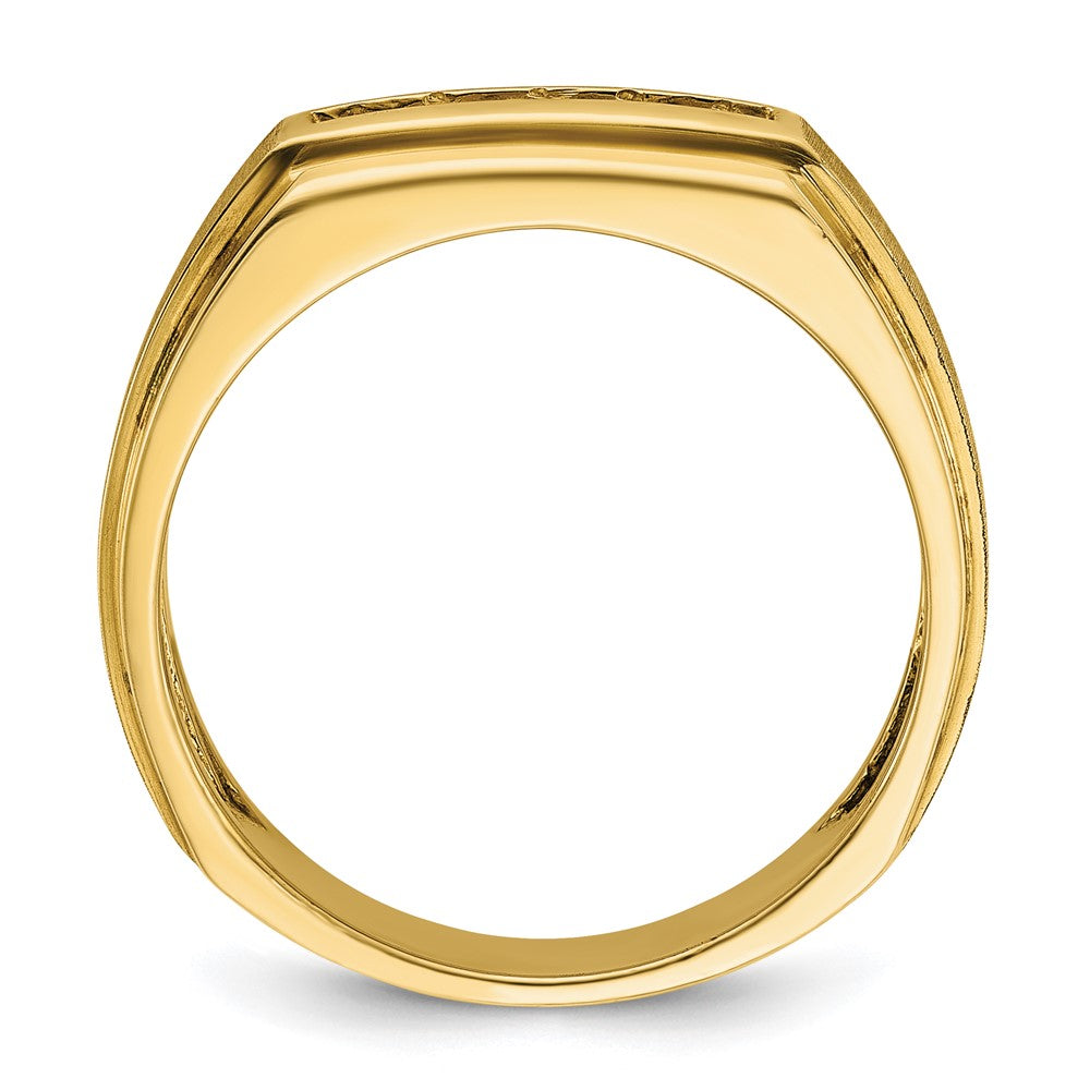 IBGoodman 14k Polished and Satin Five Stone Men's Ring Mounting