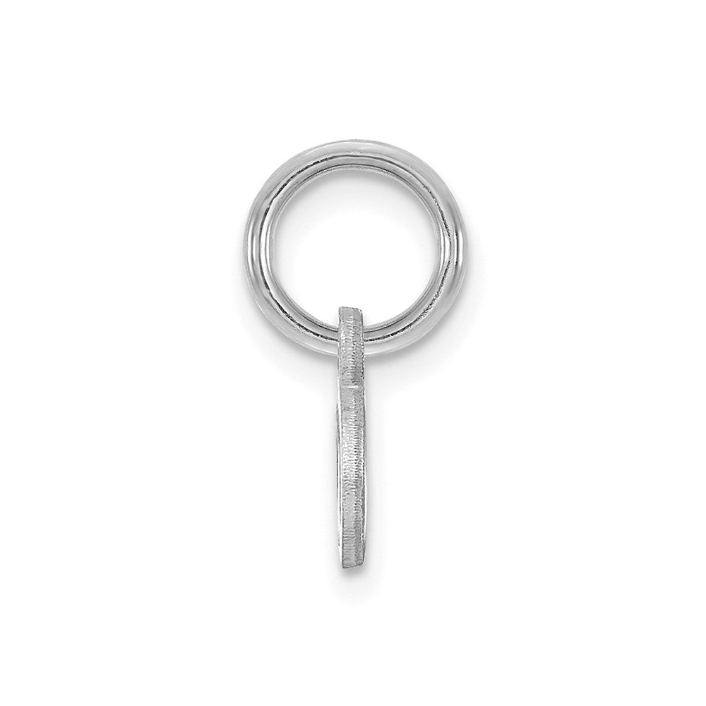 Sterling Silver Rhodium-plated Lower case Letter A Initial Charm