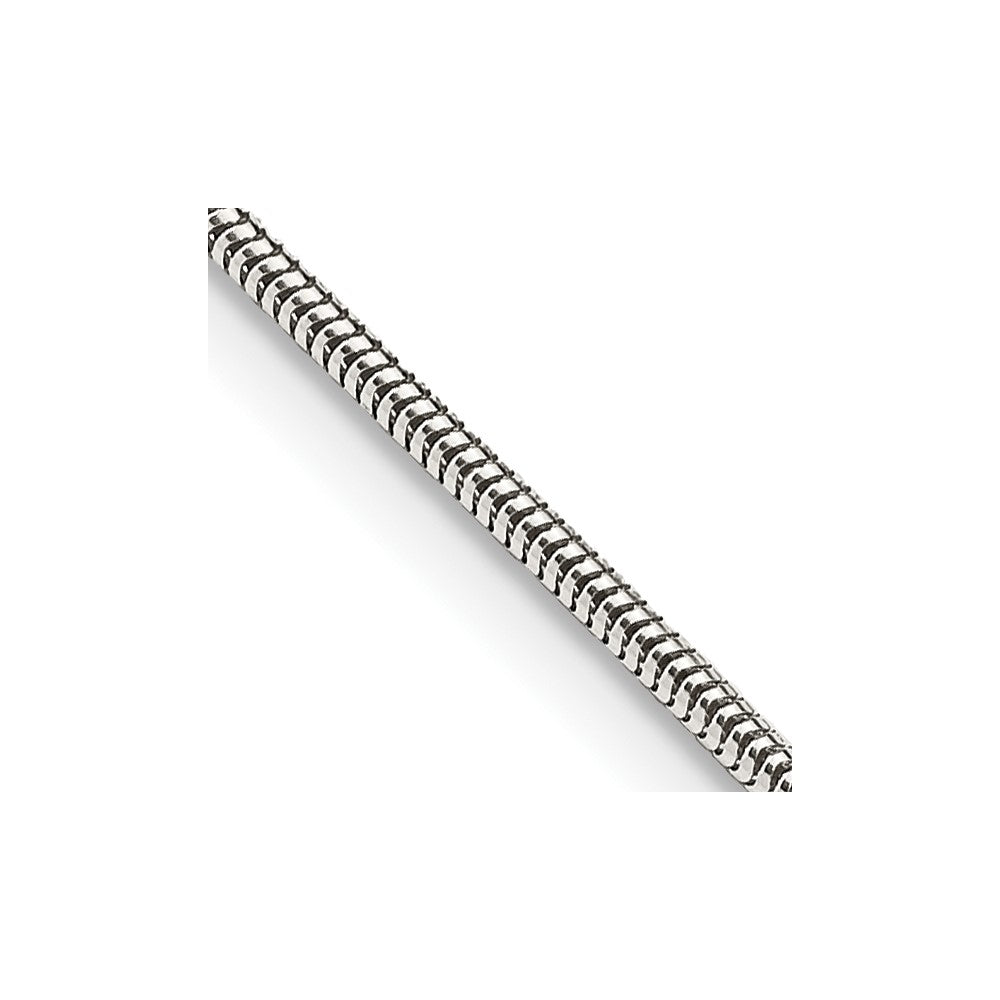 Sterling Silver 1.5mm Round Snake Chain 30 Inches