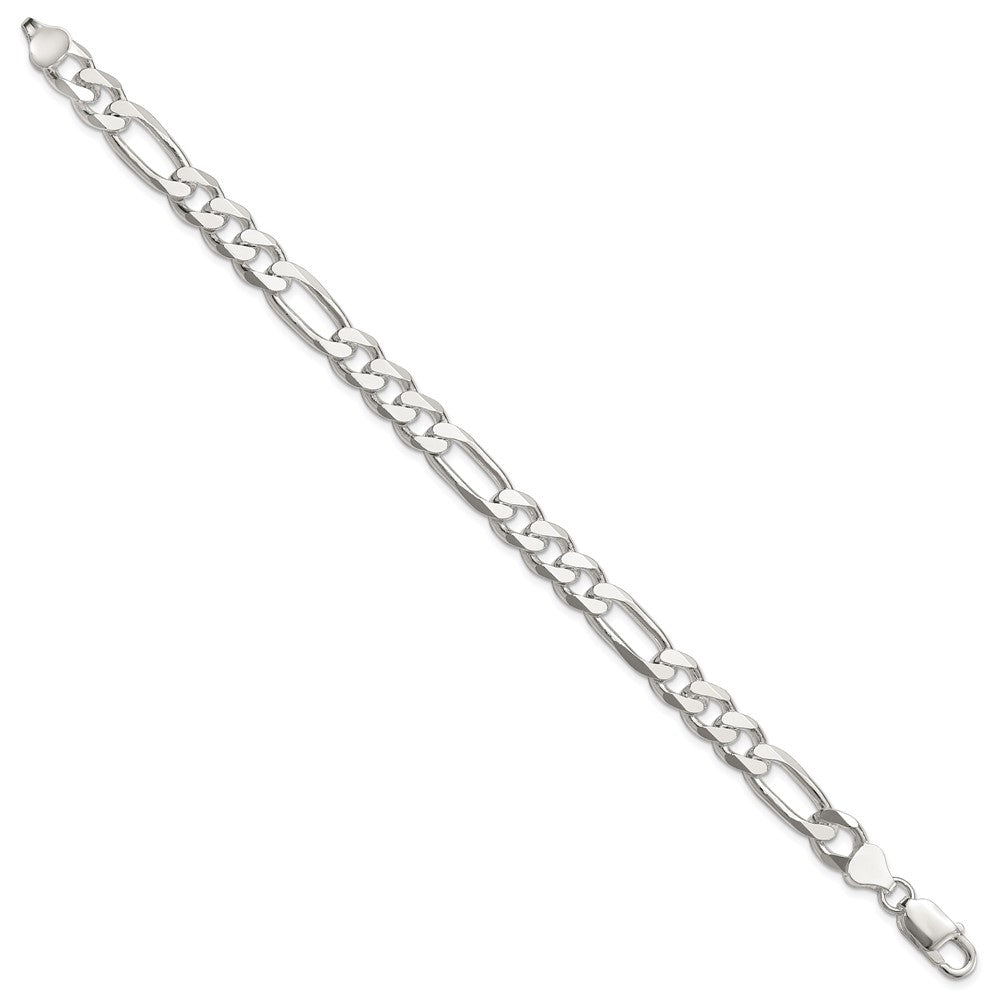 Sterling Silver 8mm Figaro Chain 8 inches