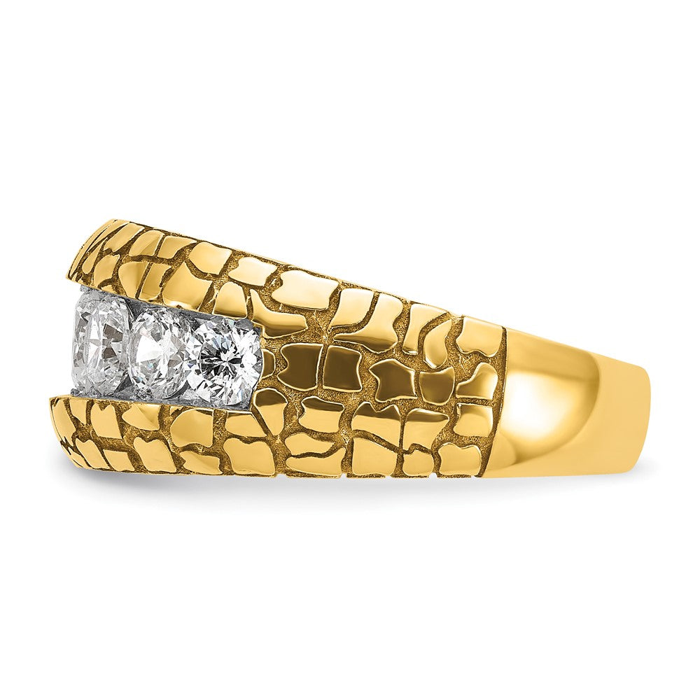 IBGoodman 14k 2 carat Lab Grown Diamond VS/SI+ G+ Complete Men's Nugget Ring