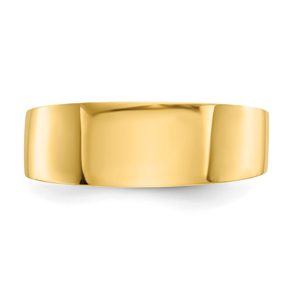 14K 3-6mm Flat-top Tapered Cigar Band Ring Size 7