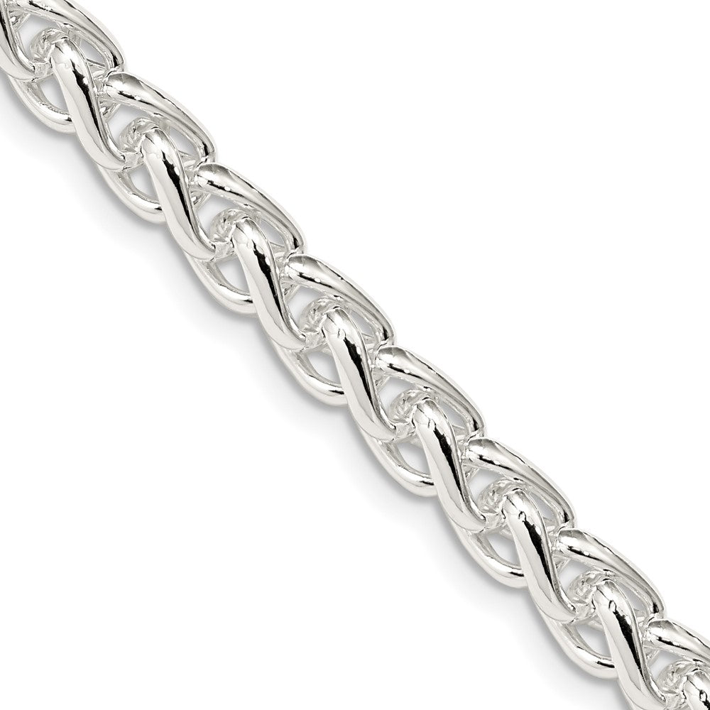 Sterling Silver 6mm Round Spiga Chain 18 Inches