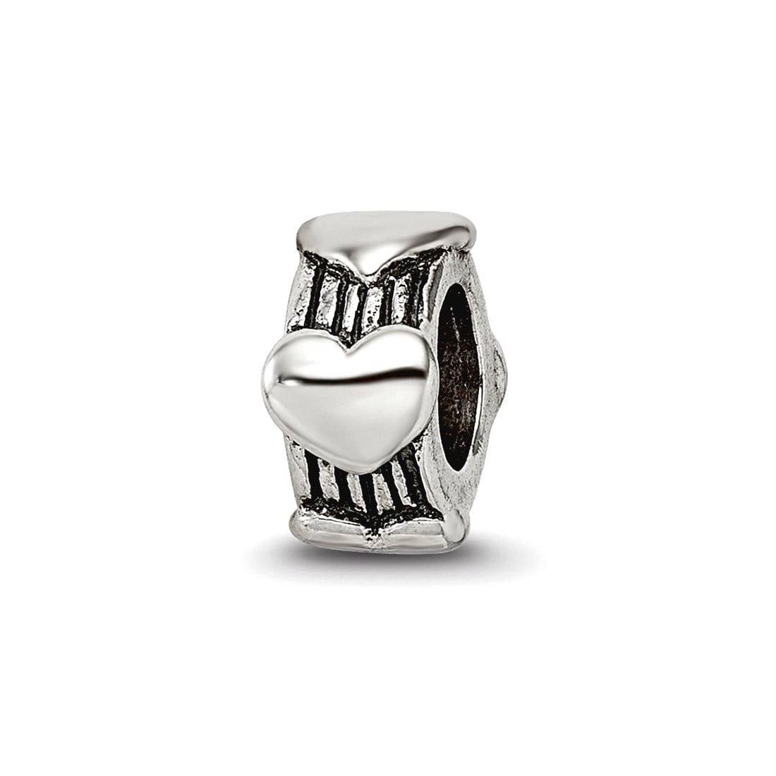 Sterling Silver Reflections Heart Bead