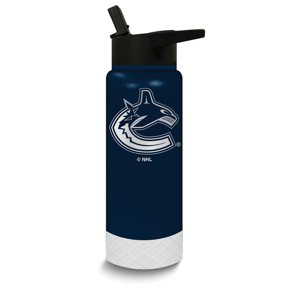 NHL Vancouver Canucks Stainless Steel Silicone Grip 24 oz. Water Bottle