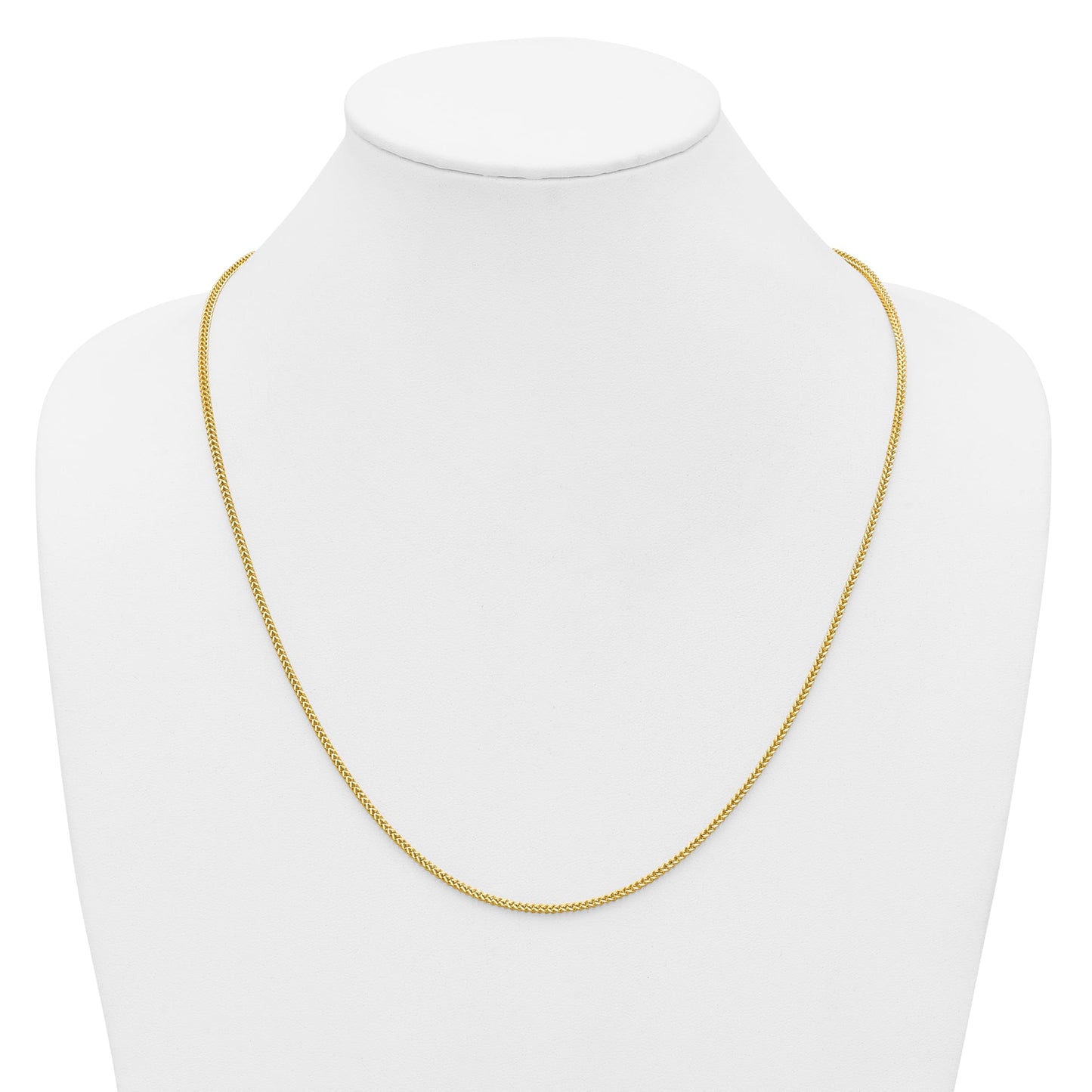 14K 24 inch 1.5mm Franco with Lobster Clasp Chain