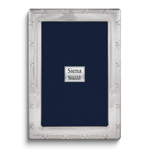 Bilaminate Sterling Silver Reed and Ribbon 4x6 Frame QGM7119