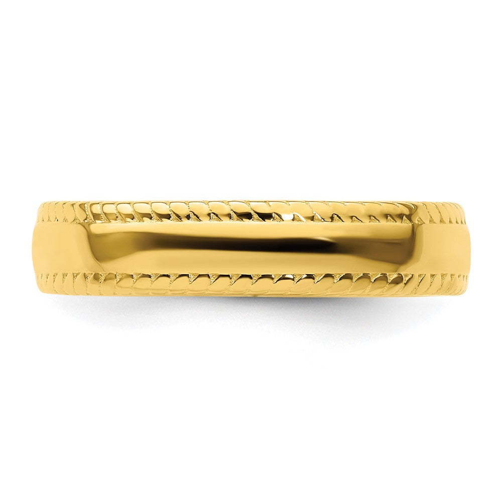 Sterling Silver Stackable Expressions Gold-plated Ring Size -8