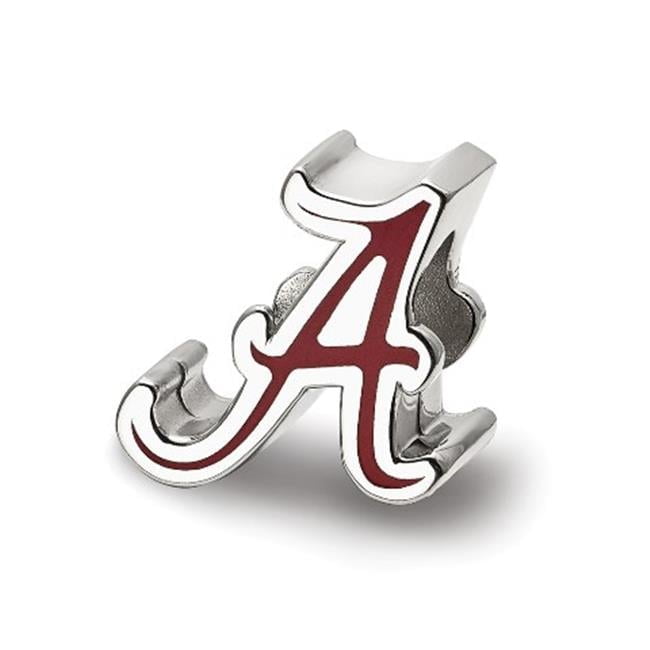 Sterling Silver The U of Alabama Script A Enamel Bead Charm