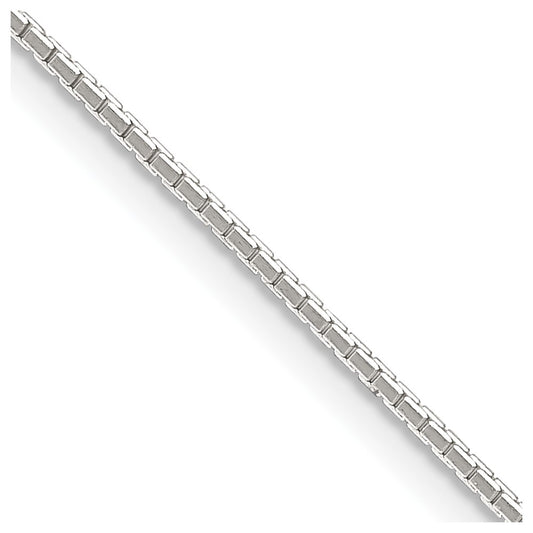 Sterling Silver .9mm 8 Sided Diamond-cut Mirror Box Chain 16 Inches