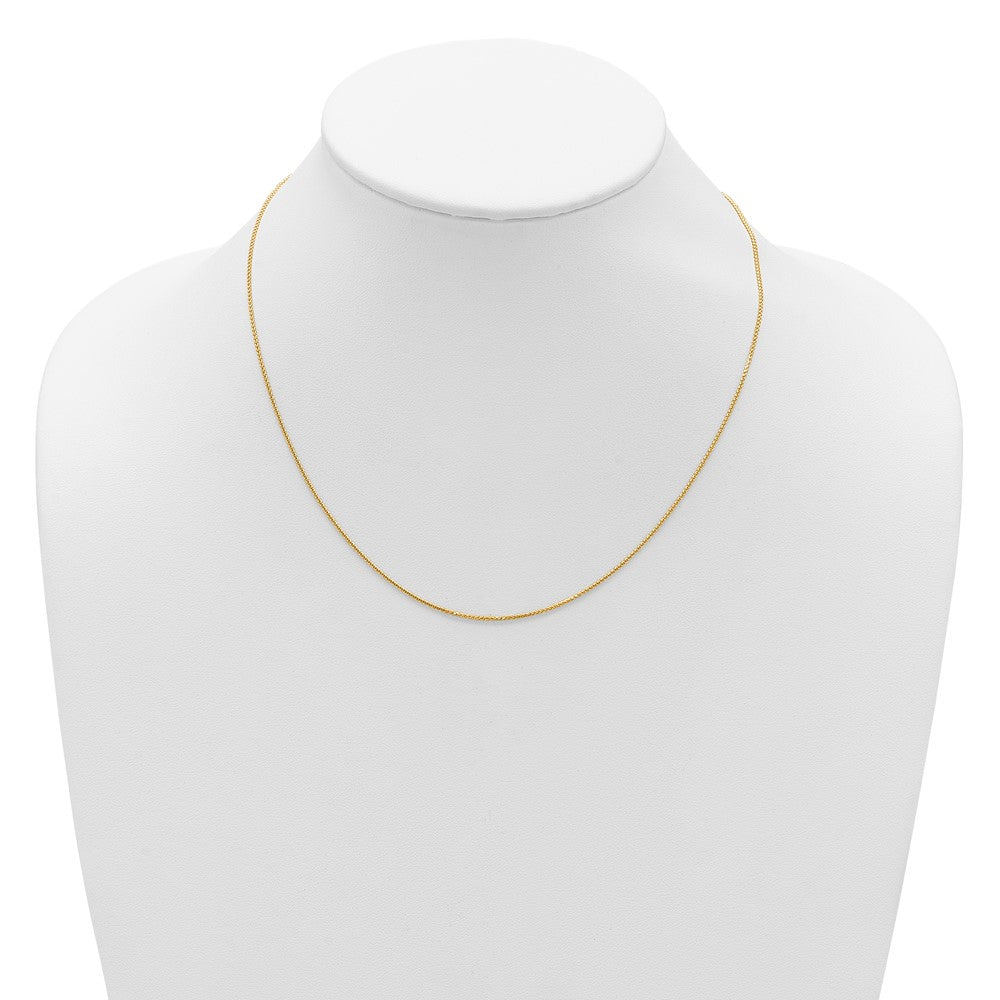 14K 1mm D/C Spiga 1in+1in Adjustable Chain